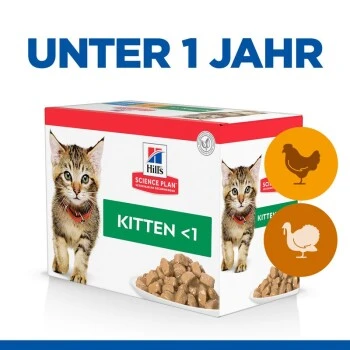 Hill's Science Plan Kitten Multipack Mit Huhn & Truthahn 12x85 G 4 Hill's Science Plan Kitten Multipack Mit Huhn & Truthahn 12x85 G – Bild 2