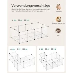 SONGMICS 2er Set XL Freigehege Mit Bodenplatten Weiß -Haustier Lieferungen Verkauf 1e96bb12b9cee454391b136c46a4097917b11a7f 1651632 de DE d6f610db54a2f13cd8886119a0e6b805135c1a0aDh4ba1