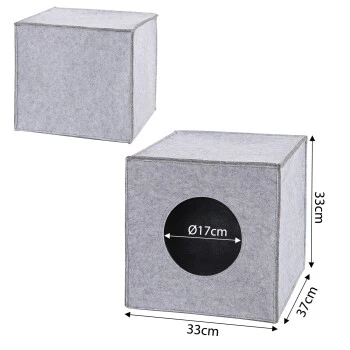 Lionto Katzenhöhle Aus Filz, Regalhöhle Hellgrau 9 Lionto Katzenhöhle Aus Filz, Regalhöhle Hellgrau – Bild 7