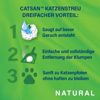 CATSAN Natural Klumpstreu 20 L 8 CATSAN Natural Klumpstreu 20 L – Bild 6