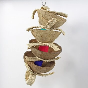 HappyBird Treatspielzeug Coconut Kabob Bird Toy 3 HappyBird Treatspielzeug Coconut Kabob Bird Toy
