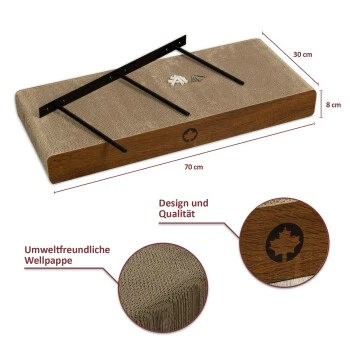 Canadian Cat Company Kratzbrett Cloud Für Die Wand Braun 9 Canadian Cat Company Kratzbrett Cloud Für Die Wand Braun – Bild 7