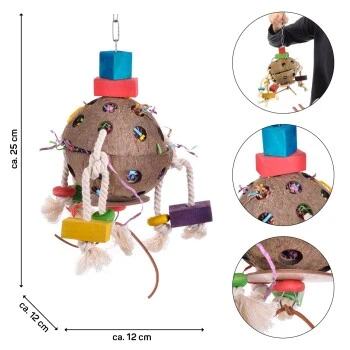 HappyBird Papageienspielzeug Coconut-Fun 5 HappyBird Papageienspielzeug Coconut-Fun – Bild 3