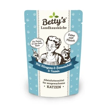Betty's Landhausküche Frischebeutel Mit Känguru 12 X 100g Für Katze 3 Betty's Landhausküche Frischebeutel Mit Känguru 12 X 100g Für Katze