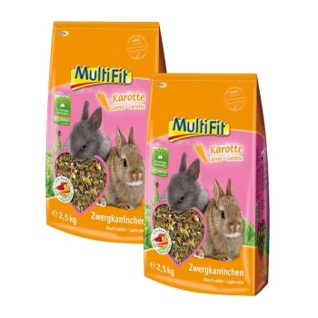 MultiFit Für Zwergkaninchen Mit Karotte 2x2,5kg 3 MultiFit Für Zwergkaninchen Mit Karotte 2x2,5kg