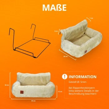 Schlitzohr Heizungsliege Lucky Beige 7 Schlitzohr Heizungsliege Lucky Beige – Bild 5