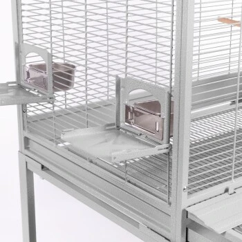 Montana Cages Vogelkäfig Madeira Single Hellgrau 4 Montana Cages Vogelkäfig Madeira Single Hellgrau – Bild 2