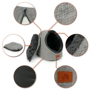 Schlitzohr Katzenhöhle Oskar Grau 8 Schlitzohr Katzenhöhle Oskar Grau – Bild 6