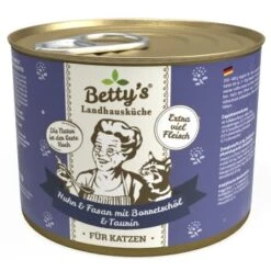 Betty's Landhausküche Huhn & Fasan Mit Borretschöl 6 X 200g Für Katze